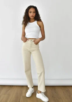 Jeans^Outfitbook Jean dad - éco-responsable BEIGE