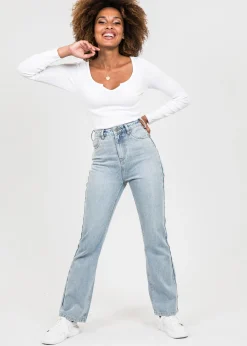 Jeans^Outfitbook Jean droit bleu clair