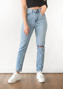Jeans^Outfitbook Jean droit déchiré