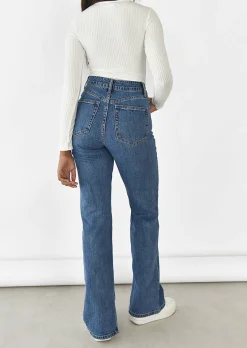 Jeans^Outfitbook Jean droit fendu BLEU