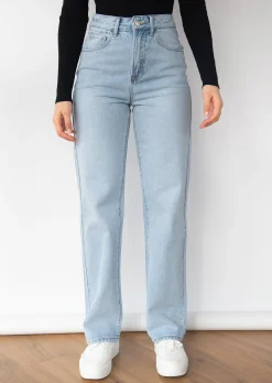 Jeans^Outfitbook Jean droit large bleu clair BleuClair