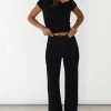 Jeans^Outfitbook Jean droit mid-rise NOIR