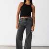 Jeans^Outfitbook Jean droit taille mi-haute GRIS