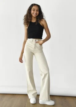 Jeans^Outfitbook Jean flare - éco-responsable BEIGE
