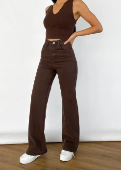 Jeans^Outfitbook Jean flare MARRON