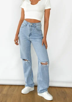 Jeans^Outfitbook Jean large avec déchirures
