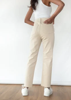 Jeans^Outfitbook Jean mom fit Beige