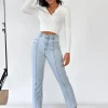 Jeans^Outfitbook Jean mom fit bleu