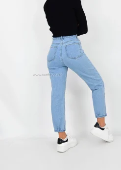 Jeans^Outfitbook Jean fit bleu clair mom