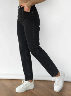 Jeans^Outfitbook Jean avec ceinture asymétrique NOIR