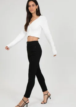 Jeans^Outfitbook Jean skinny taille haute NOIR