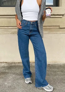 Jeans^Outfitbook Jean wide leg BLEU