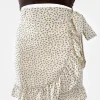 Jupes^Outfitbook Jupe he imprimée fleurie à volants BLANC