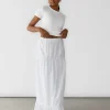 Jupes^Outfitbook Jupe longue en coton BLANC