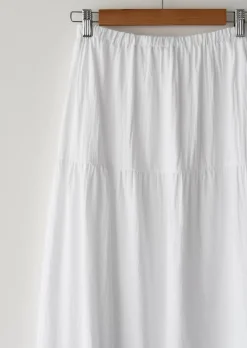 Jupes^Outfitbook Jupe longue en coton BLANC