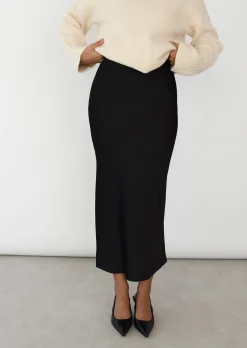 Jupes | Hauts^Outfitbook Jupe longue en satin NOIR