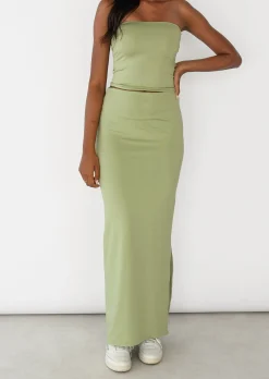 Jupes^Outfitbook Jupe mi-longue VERT
