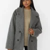 Vestes L Manteaux^Outfitbook Manteau court GRIS