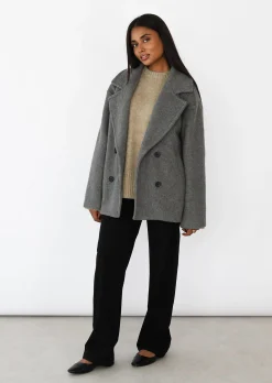 Vestes L Manteaux^Outfitbook Manteau court GRIS