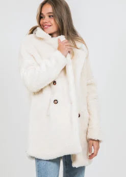 Vestes L Manteaux^Outfitbook Manteau fausse fourrure crème