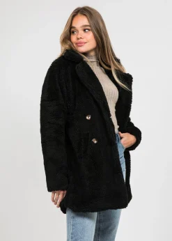 Vestes L Manteaux^Outfitbook Manteau fausse fourrure NOIR