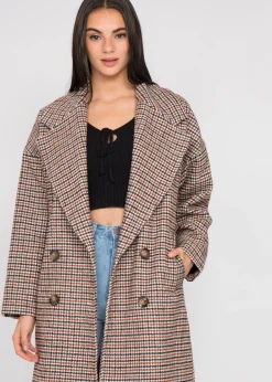 Vestes L Manteaux^Outfitbook Manteau long oversize à carreaux