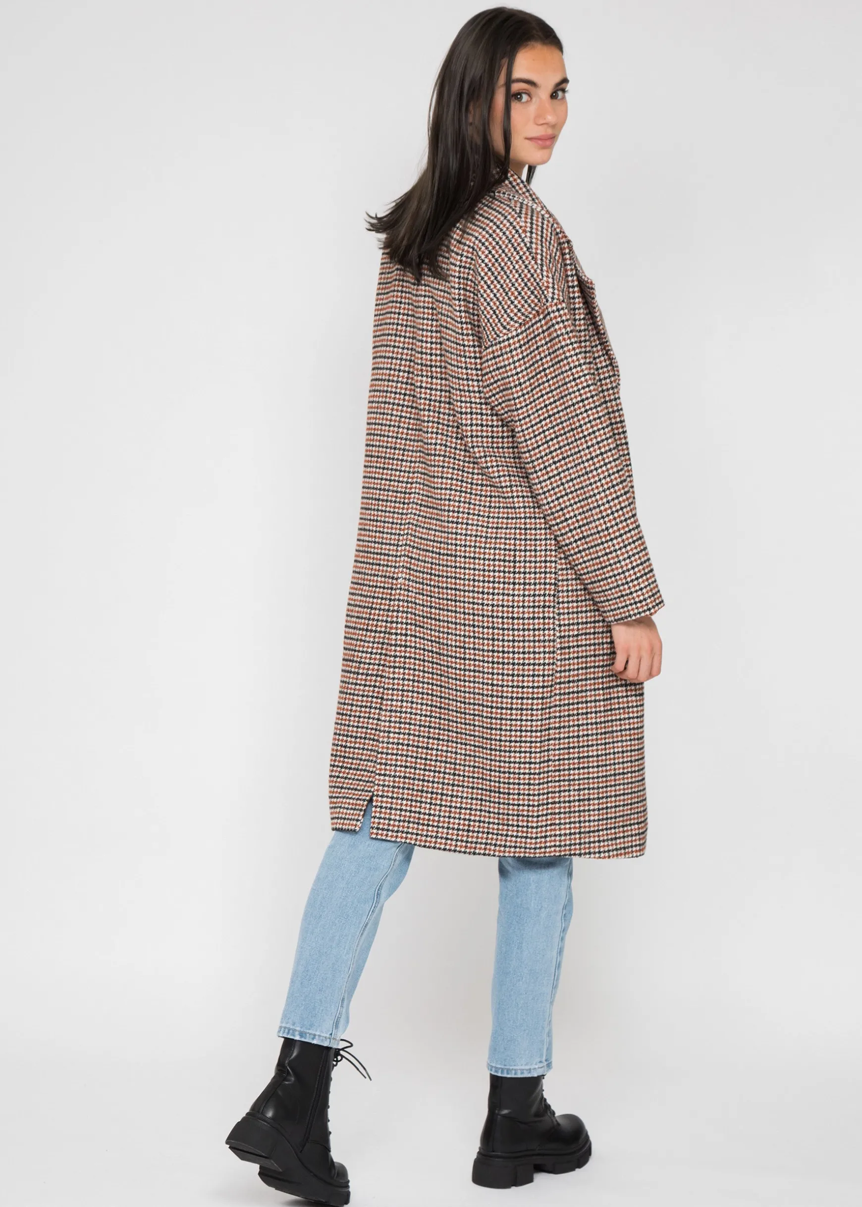 Vestes L Manteaux^Outfitbook Manteau long oversize à carreaux