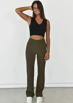 Pantalons^Outfitbook Pantalon ajusté KAKI