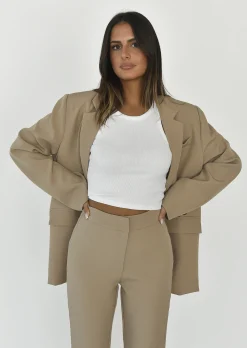 Pantalons^Outfitbook Pantalon ajusté TAUPE