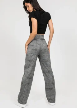 Pantalons^Outfitbook Pantalon ample à carreaux GRIS