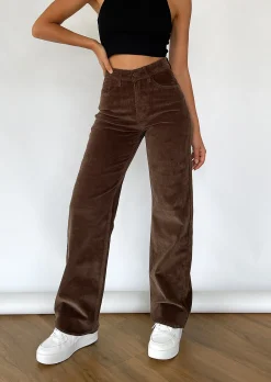 Pantalons^Outfitbook Pantalon ample en velours côtelé MARRON