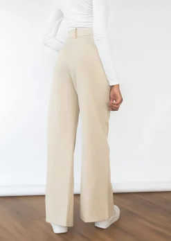 Pantalons^Outfitbook Pantalon fendu devant beige