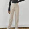 Pantalons^Outfitbook Pantalon fendu sur le côté BEIGE