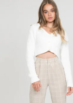 Pantalons^Outfitbook Pantalon taille haute à carreaux BEIGE