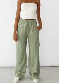 Pantalons^Outfitbook Pantalon cargo lin VERT