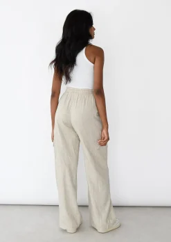 Pantalons^Outfitbook Pantalon cargo lin BEIGE