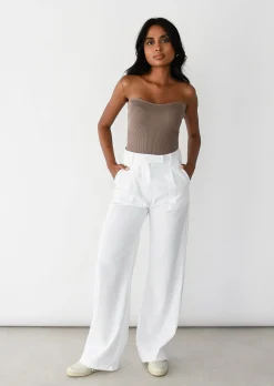Pantalons^Outfitbook Pantalon de costume en lin BLANC