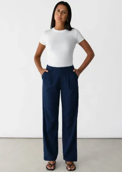 Pantalons^Outfitbook Pantalon de costume en lin BLEU