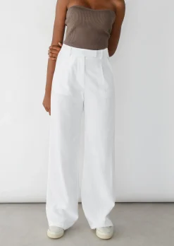 Pantalons^Outfitbook Pantalon de costume en lin BLANC