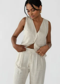 Pantalons^Outfitbook Pantalon de costume en lin BEIGE