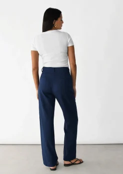 Pantalons^Outfitbook Pantalon de costume en lin BLEU