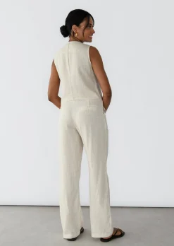 Pantalons^Outfitbook Pantalon de costume en lin BEIGE