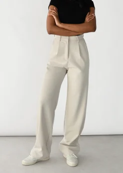 Pantalons^Outfitbook Pantalon droit à pinces BEIGE