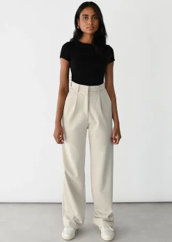 Pantalons^Outfitbook Pantalon droit à pinces BEIGE