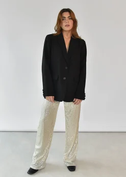 Pantalons^Outfitbook Pantalon droit à sequins