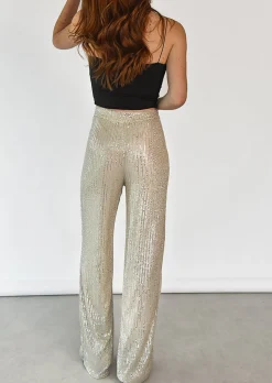 Pantalons^Outfitbook Pantalon droit à sequins