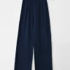 Pantalons^Outfitbook Pantalon en coton à taille élastique BLEU