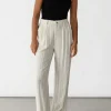 Pantalons^Outfitbook Pantalon en lin à rayures BEIGE