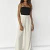 Pantalons^Outfitbook Pantalon en lin à taille élastique BEIGE