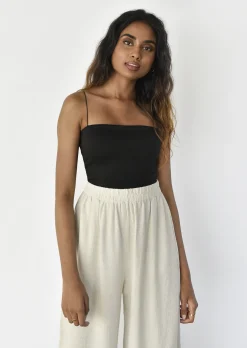 Pantalons^Outfitbook Pantalon en lin à taille élastique BEIGE